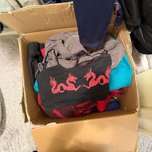 Black Tank Top with Red Dragon Design